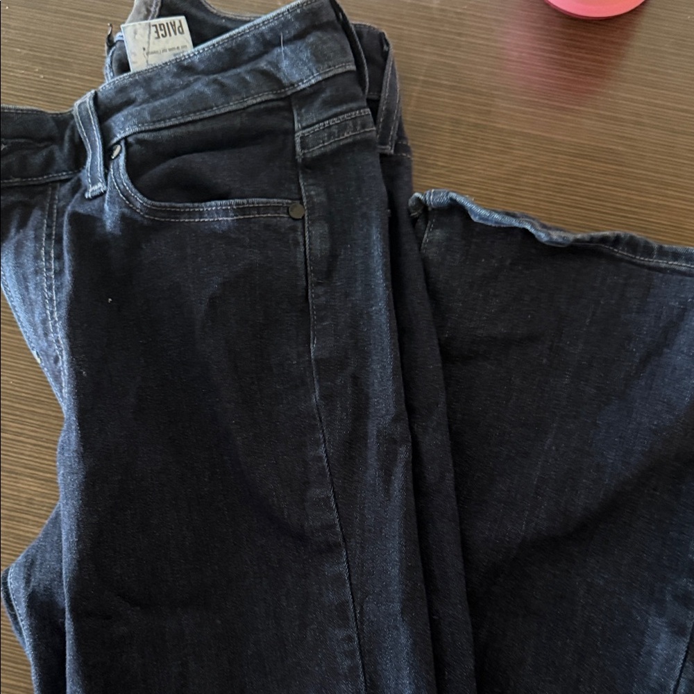 PAIGE Black High-Rise Denim Jeans 25 Tall